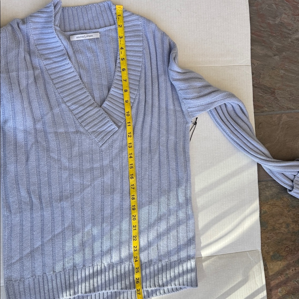 V-Neck Ribbed Sweater - Picture 9 of 9
